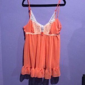 NWOT cute and flirty tangerine nightgown!